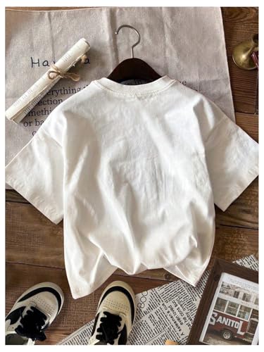 Women's Cherry Print Tee Shirt Short Sleeve Crew Neck Drop Shoulder Vintage Tee Tops2