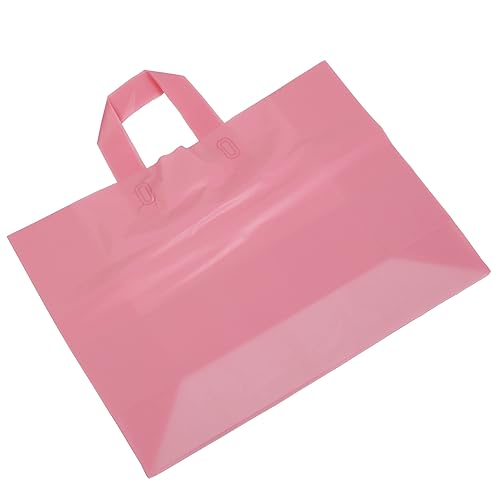 Miniatura 2 de Bolsas grandes de plástico esmerilado rosa  16 x 6 x 12 pulgadas  Caja de 100  Ideal para compras al por menor, ocasiones especiales y regalos