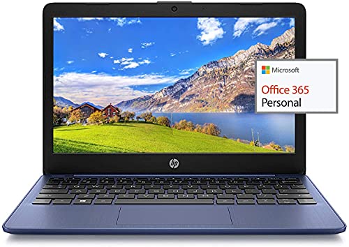 2021 HP 11.6 HD Laptop for Student and Home use, Intel Celeron N4000, 4GB RAM, 96GB Storage(32GB eMMC+64GB SD Card), 1 Year Office 365, WiFi,HDMI,Google Classroom or Zoom Compatible,w/GM Accessories