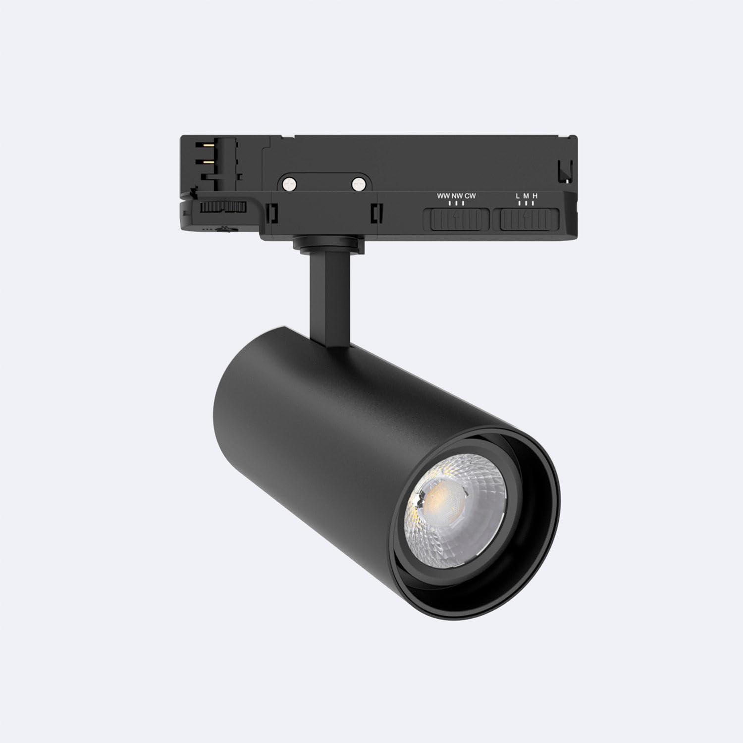 LEDKIA Foco Carril LED Trifásico 30W Fasano Regulable Negro 2700K Blanco Cá