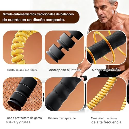 Cuerdas de batalla sin anclaje para solucionar la falta de espacio en gimnasios 7