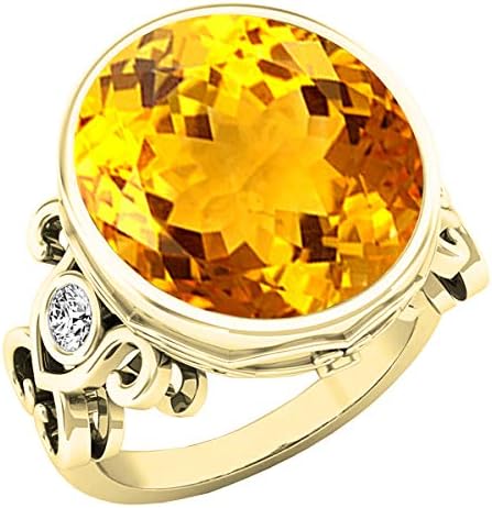 Dazzlingrock Collection 18K 16X14 MM Oval Gemstone & Round White ...