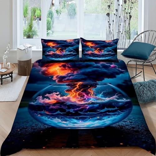 Housse de couette microfibre King 220x240cm avec 2 taies d'oreiller WaterScene - 2
