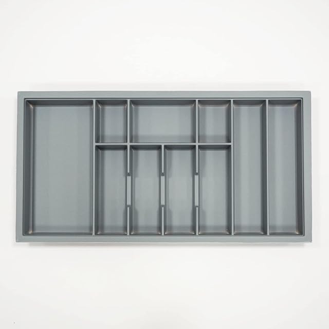 Grey Cutlery Tray for 900mm Blum Metabox Drawer | 429mm L x 831mm W | Storage | Organisation