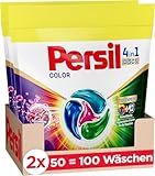 Persil 4in1 Color DISCS (100 Waschladungen), Waschmittel mit Tiefenrein-Frische, Colorwaschmittel für reine Wäsche und hygienischer Frische für die Maschine
