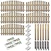 Produktbild Komplett-Set Vorgarten-Zaun "Friesland" //5 Elemente (200 x 95 abfallend auf 80 cm (B x H)) inkl. Zubehör // ca. 10,54 lfd. Meter // + 6 Zaun-Pfeiler mit Rundkopf (9 x 9 x 95 cm) + Montagematerial