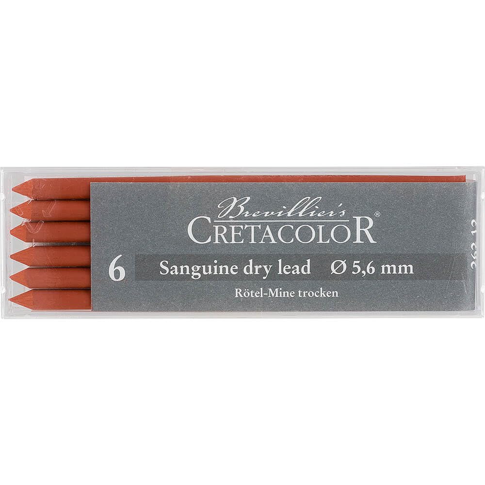 Cretacolor Sanguine Dry Medium Lead Refill 5.6mm For Oil Pencil Drawing