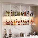 Élégant et raffiné : Ce casier à vin suspendu double niveau haut de gamme, de style industriel, optimise l'espace et transforme le rangement en un véritable art. Son savoir-faire exceptionnel et son design élégant lui confèrent une touche artistique.