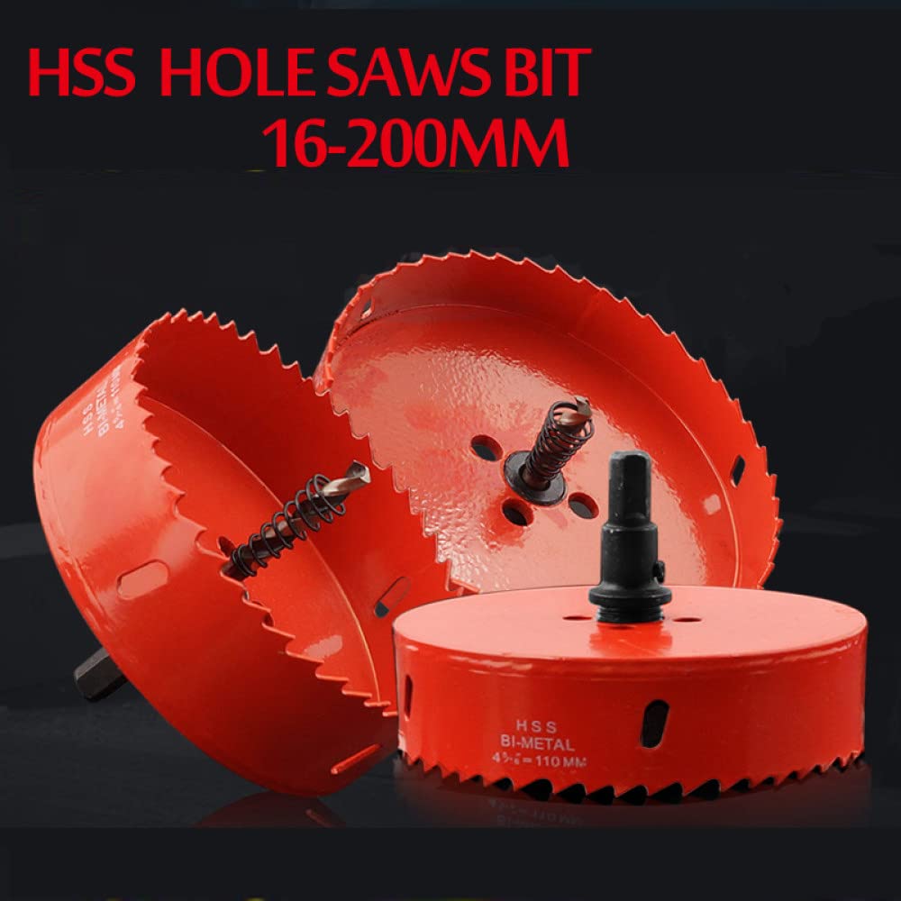 16-200mm HSS Acciaio Foratura Foro Sega Punta Trapano Taglierina Bi-Metallo per Alluminio Ferro Acciaio Inox Fai da Te Legno Taglierina Punte M42,120mm