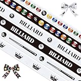 Cinta de billar para envolver regalos, cinta temática de billar con bolas...