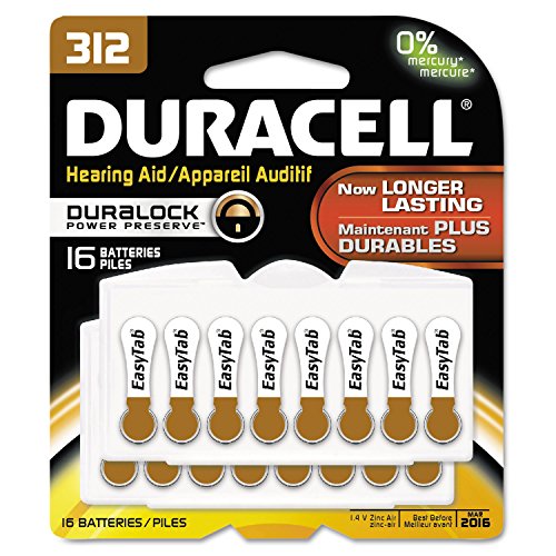 Duracell - Hearing Aid Batteries Size 312 (brown) - long las