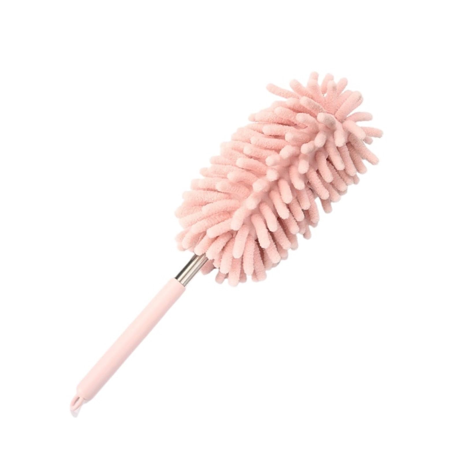 Duster Telescopic Lengthen Duster Home And Auto Interior Cleaning Stainless Removal Steel Brush Ceiling Clean Multifunction(Pink - Hook)