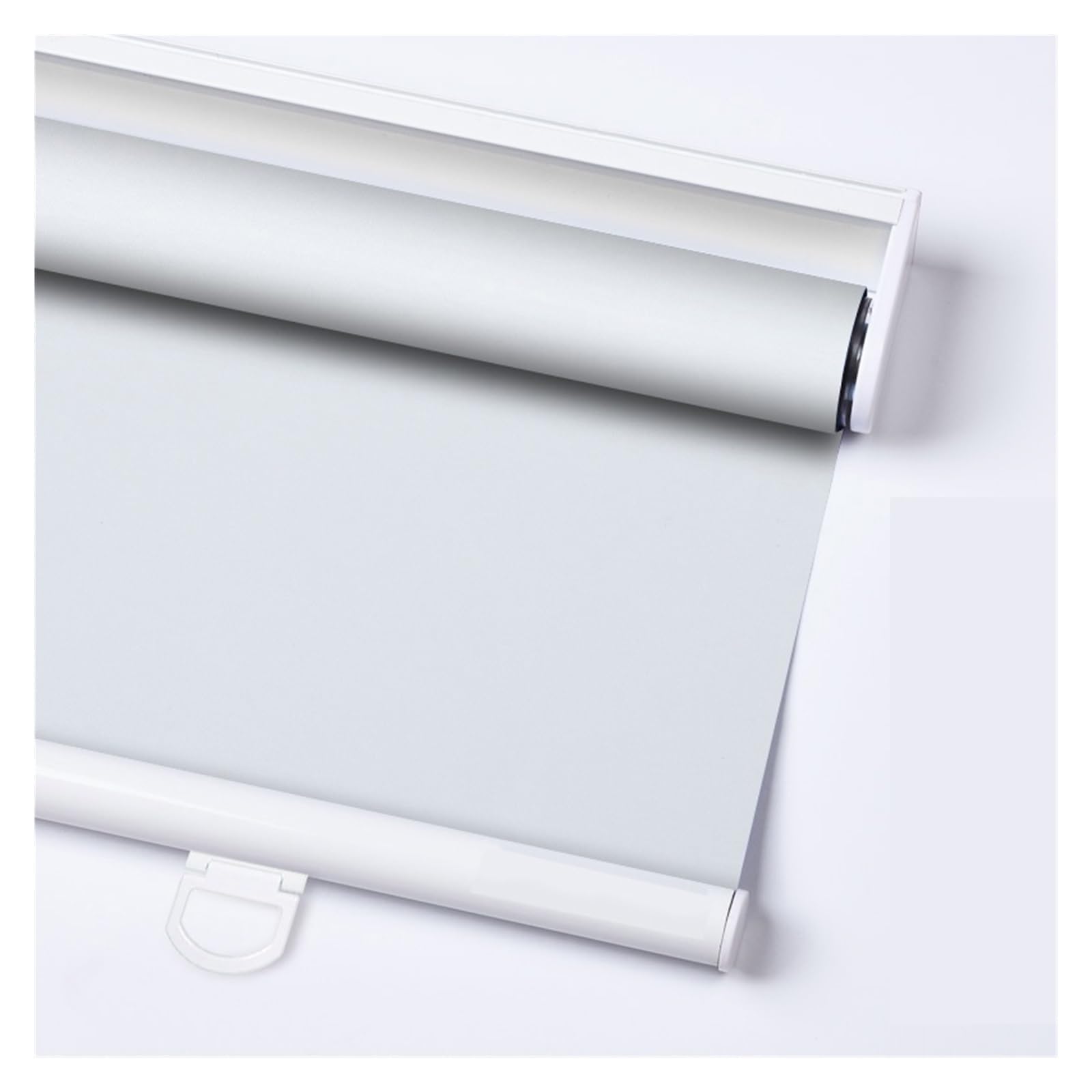 Store occultant fenêtre en tissu à ressorts sans fil blanc L120 x H180 cm