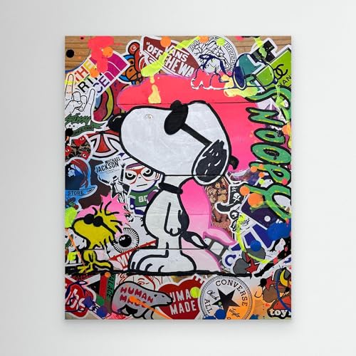 Toile Snoopy Vincent STREIFF reproduction officielle pour décorer un salon moderne 40x50