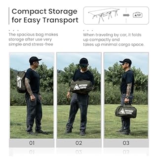 ONETIGRIS SUPRANUBIS Camping Cot, Height Adjustable with Cot Leg Extenders, Strong Support 330lbs, Lightweight Comfortable Folding Bed for Camping, Hiking, Travel, Truck, Beach, Office Nap