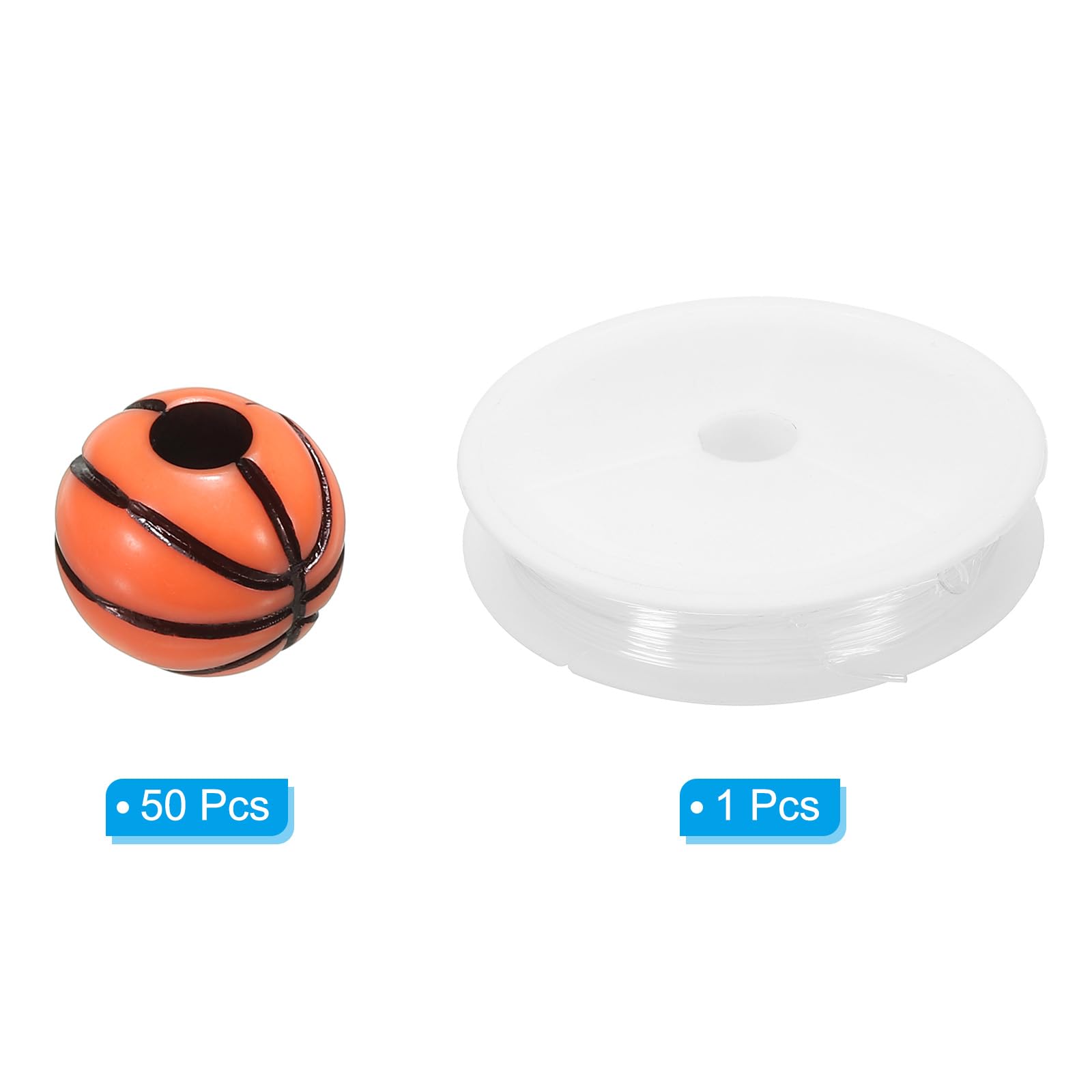 PATIKIL 12mm Acrylic Basketball Beads Bulk - Image 3