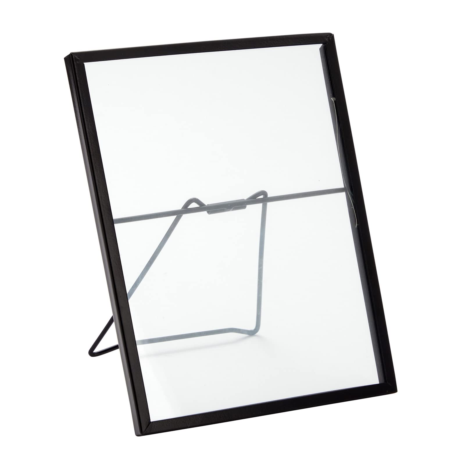 Juvale Schwebender Hochzeits-Bilderrahmen aus Glas, 17,5 x 22,6 cm, für 12,7 x 17,8 cm große Fotos, zum Aufhängen von Bilderrahmen und Tischnummernanzeige, doppelseitiges Glas und Staffelei-Rückseite