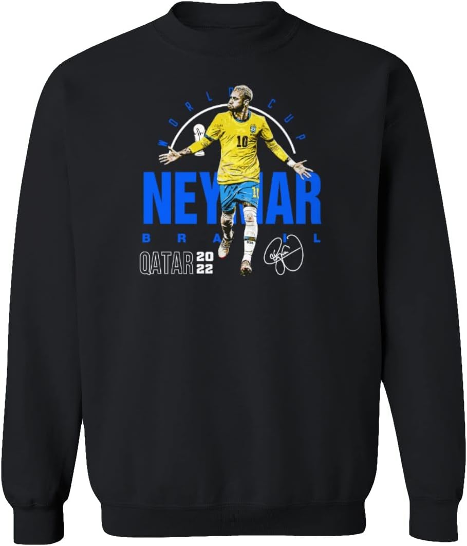 KING THREADS World Soccer 2022 Neymar 10 Brazil Football Fans Unisex Crewneck Sweatshirt