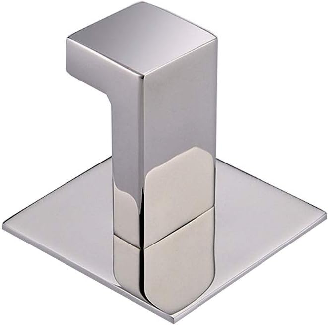 2PC SUS304 Stainless Steel Bathroom Self Adhesive Towel Hook Hanger Chrome Finish Coat Hook Robe Hook Hanger Without Drilling Easy Installation … (Self Adhesive, 2PC)