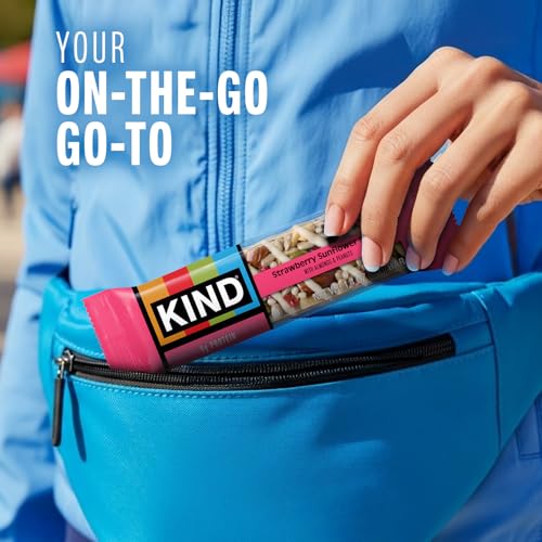Image of KIND Healthy Snacks Bars, Strawberry Sunflower Seed, Gluten Free, High Fiber Snacks, 5g Protein, 12 Count