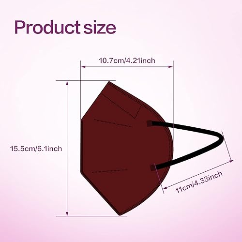 Miniatura 21 de Miuphro KN95 - Paquete de 25 mascarillas desechables de seguridad transpirables de 5 capas contra PM2.5, máscara desechable de protección