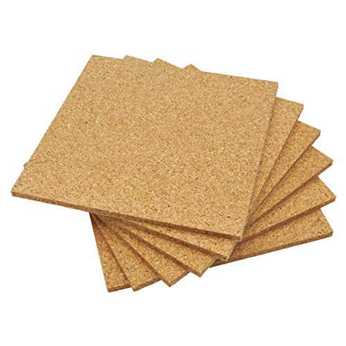 Planchas de corcho para tablones de anuncios de 10 mm de grosor.