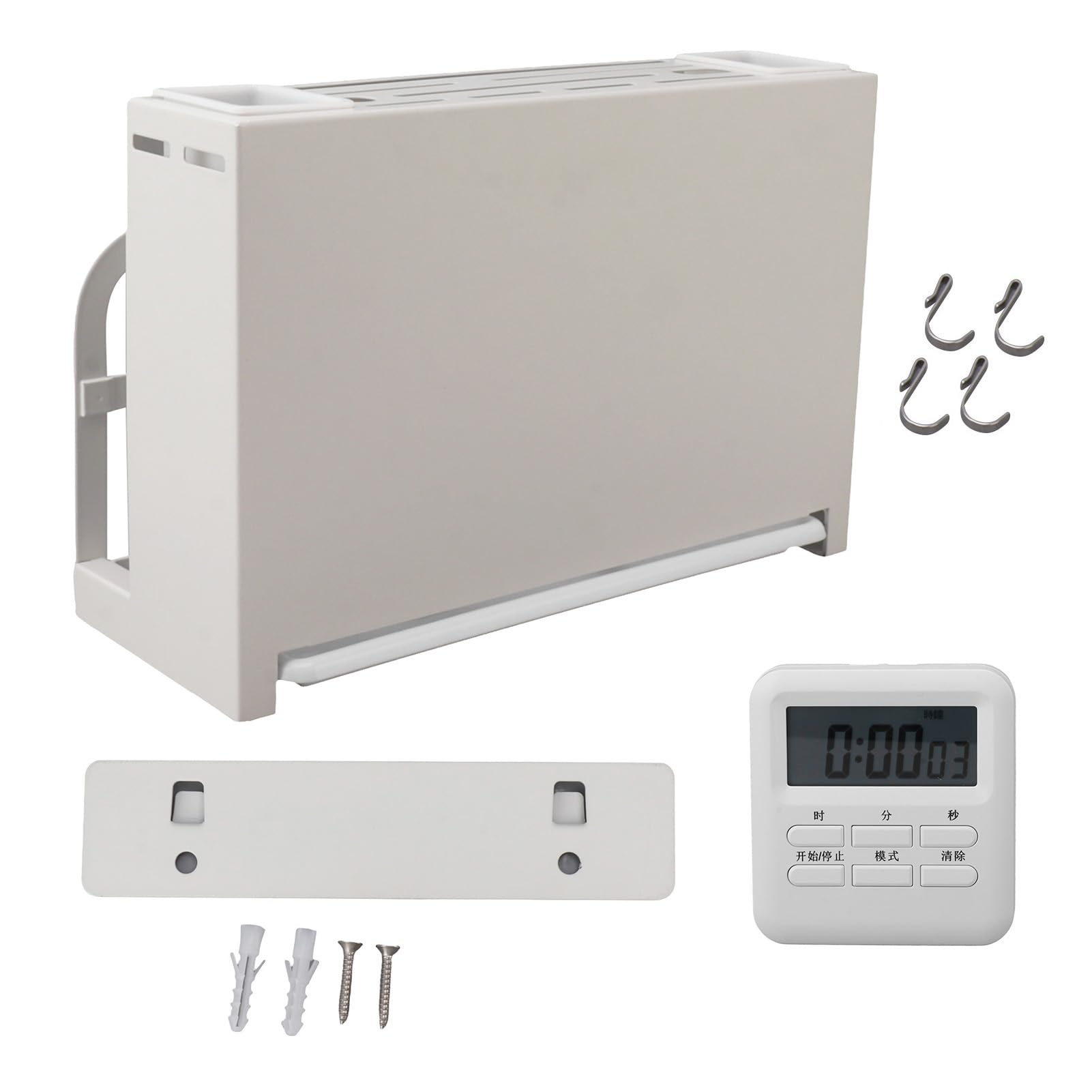Organizer per Tagliere per Coltelli, Stendibiancheria per Coltelli da Appendere a Parete di Grande capacità per Accessori da Cucina