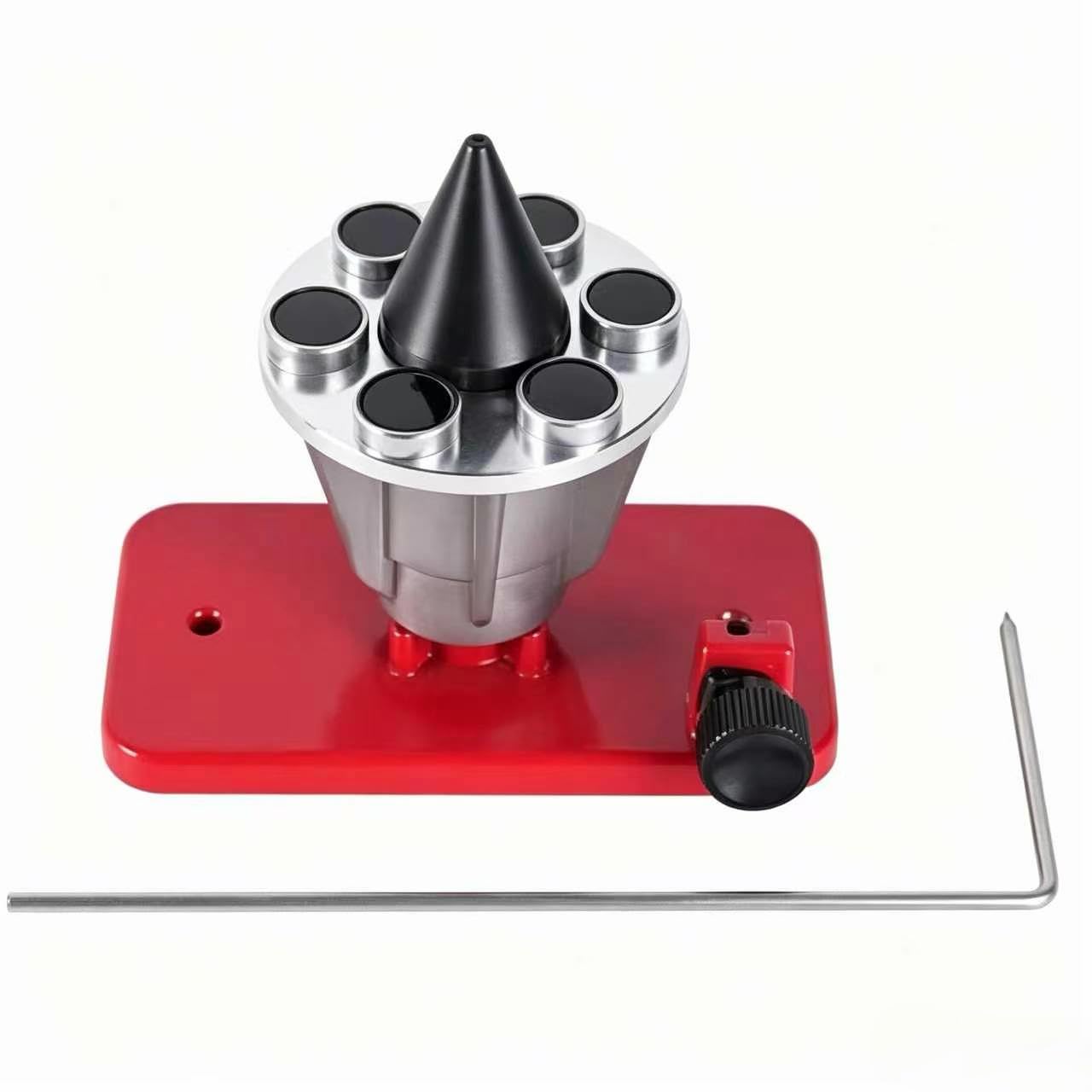 muge racing Red Magnetic Wall Mount Lawn Mower Blade Balancer for Most Lawn Mower Blades - Compatible with Stihl, Troy-Bilt, Husqvarna Blades, Replaces 42-047, 339075B