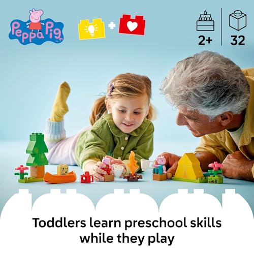 LEGO DUPLO Peppa Pig Camping Trip Toddler Learning Toy - Sensory Toy for Creative and Developmental Play - Fun Birthday Gift for Peppa Pig Fans, Kids, Girls, Boys, Ages 2+ - 10452 - Image 3