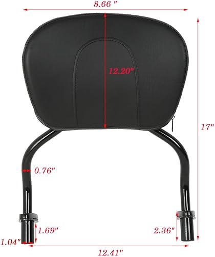 Miniatura 2 de TCT-MOTORPARTS Almohadilla de barra y respaldo desmontables para Harley FLRT FreeWheeler 2015-2025 Road Glide 3 FLTRT 2023-2025