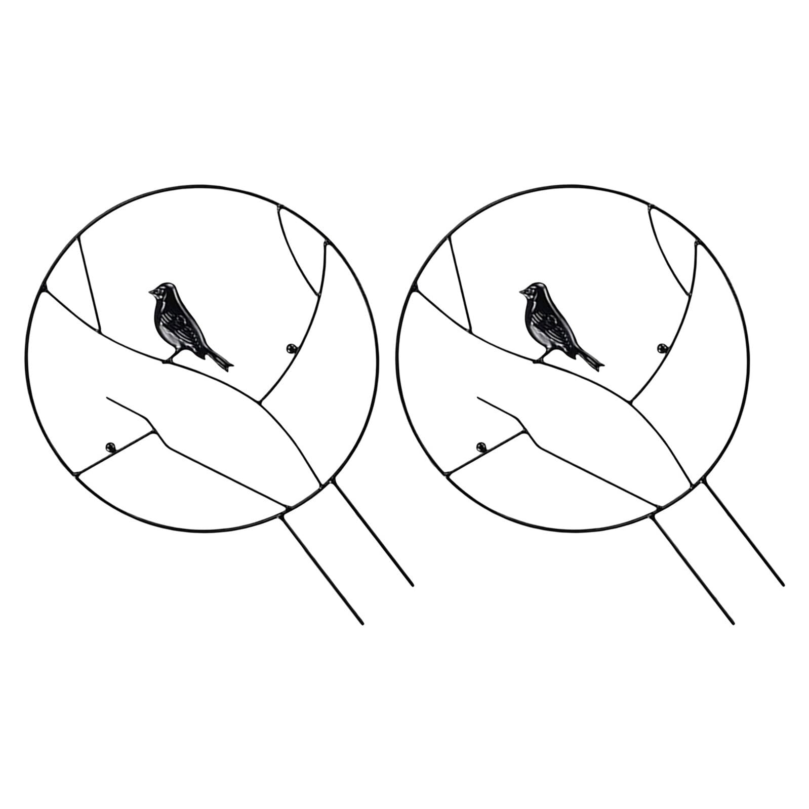 Treillis pour plantes grimpantes en fer noir durable tuteur de qualité supérieure oiseau