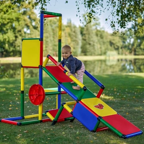 QUADRO Evolution Modulares Klettergerüst Spielturm für Kinder 416 Teile ab 6 Monaten Indoor/Outdoor UV-stabil Made in Germany