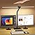 Syrinx Desk Lamp with Base, Eye-Caring Desk Lamps for Home Office with Gesture Sensor Switch, Dual Screen Computer Monitor LED Desk Light, 24W 25 Lightings Bright Table Lamp with USB Charging Port