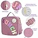 Lunch Box with Bento Box with 4 Compartment, with Leak Proof Thermo Food Jar, Preppy Corduroy Insulated Lunch Bag for Womens Girl Kids Teens School Travel Picnic (Purple)