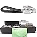 Olivery Leather Valet Key Chain with 4 Detachable Key Rings, Black (C003)