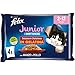 Purina Felix Le Ghiottonerie Cibo Umido per Gatti Junior con Manzo e Pollo, 48 buste da 85g