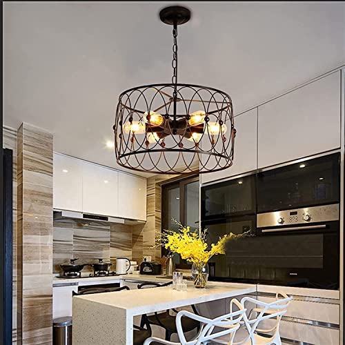 Lustre moderne cage de fer pour illuminer un salon sombre - 4
