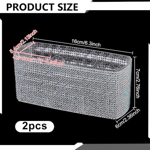 Boîte de rangement en plastique NBEADS argentée à 3 sections - 3