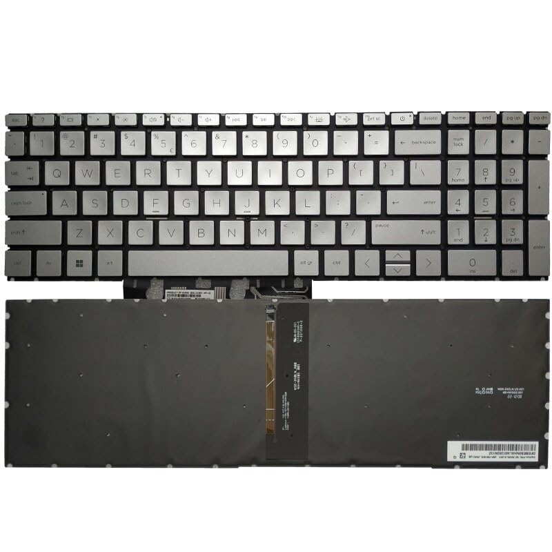 Clavier HP Pavilion 15-EG TPN-Q246 rétroéclairé QWERTY USA argent