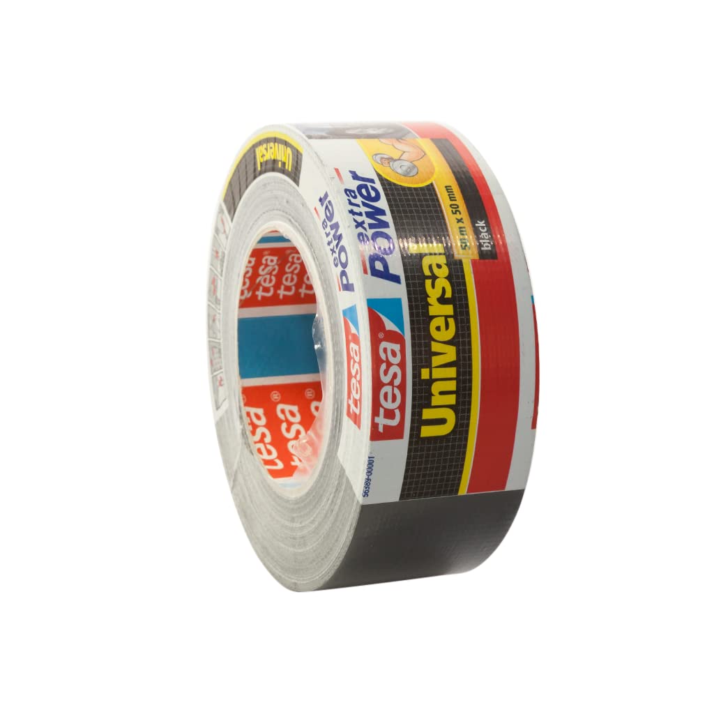 tesa 56389 Reparaturband extra Power Universal, UV-beständig, wasserfest, 50m x 50mm, schwarz (5er Pack)