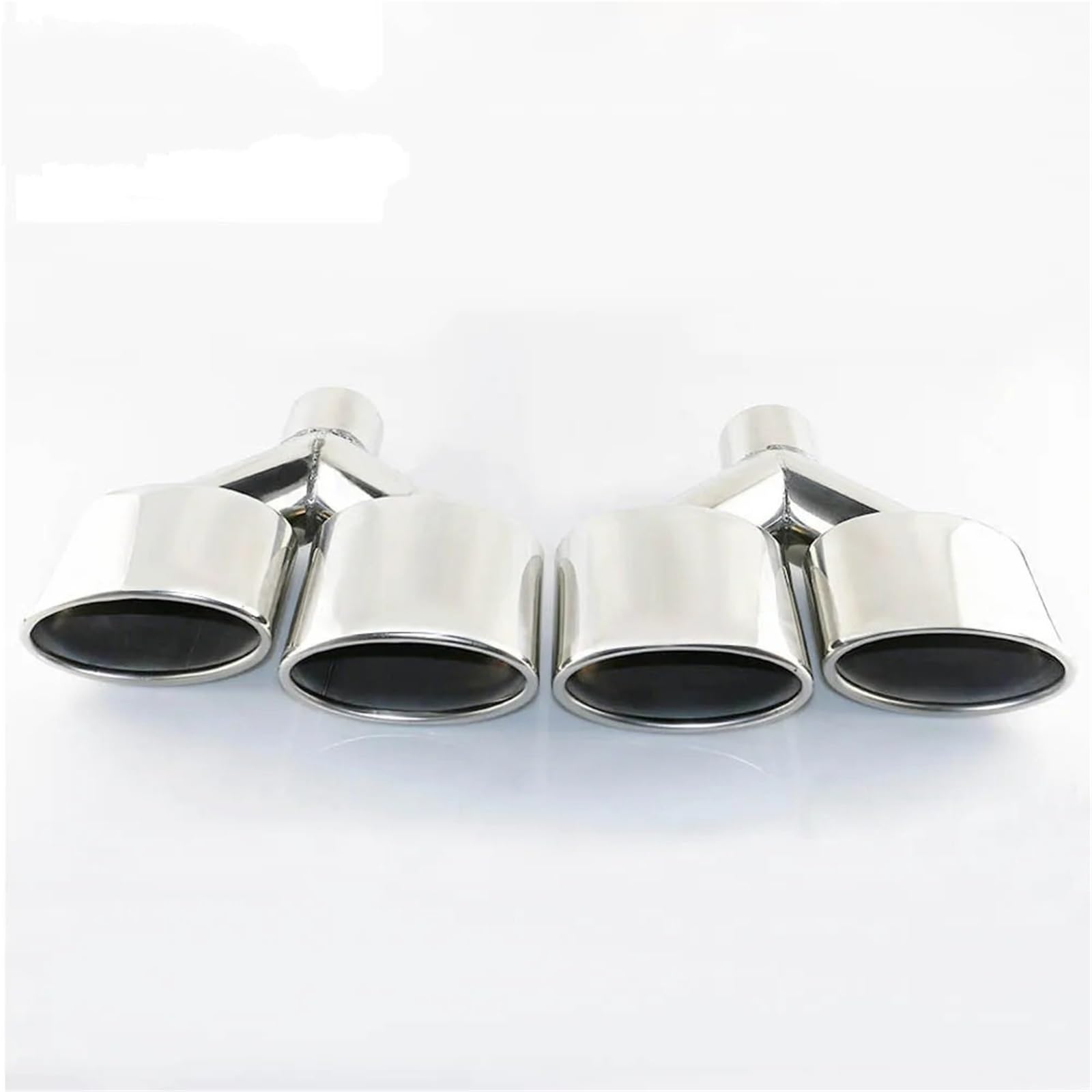 Tubiscarico 1 Set Da 57 Mm, Terminale Di Scarico Doppio In Acciaio Inossidabile Laminato, Tubo Di Scarico Universale Per Auto.