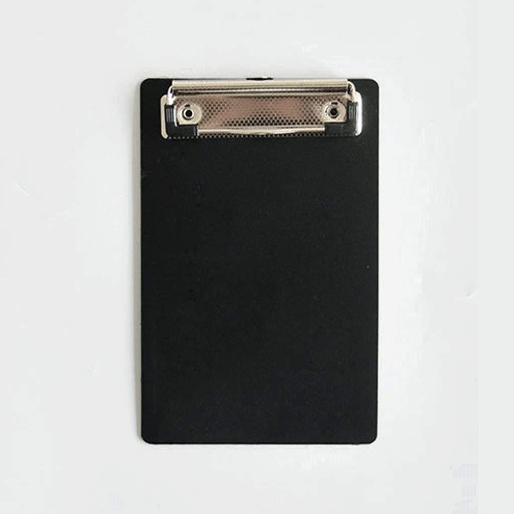 Presse-papiers de fournitures de Bureau Clip di plastica a Forma di Lettera con Clip a Basso Profilo (Confezione da 10) Clip à Profil Bas Durable (Color : Black, Dimensione : A5)