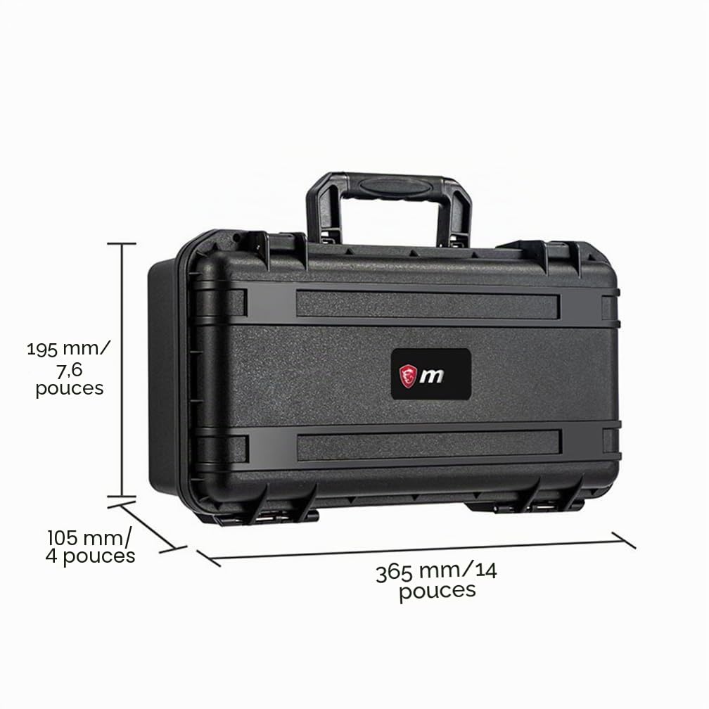 LiLiTok étui de transport rigide pour MSI Claw A1M, résistant aux chocs, portable pour accessoires de console, Noir