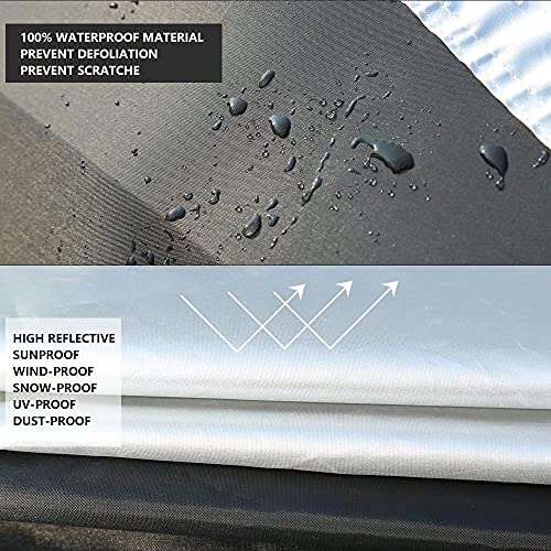 Image of Coverado Car Cover Waterproof All Weather, Lightweight Outdoor Full Exterior Covers Sealed with PU Waterproof Tape, Sedan Car Cover Snow Wind UV Hail Protection Universal Fit for Sedan (191 inch-200 inch)