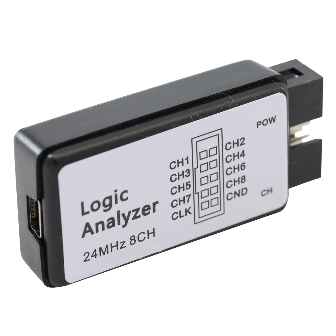 Analyseur logique USB 24 MHz Outil de débogage pour microcontrôleur Logic Analyzer 8 canaux UART IIC SPI Avec 12 pinces de test Et câble USB pour Arduino pour ARMFPGA