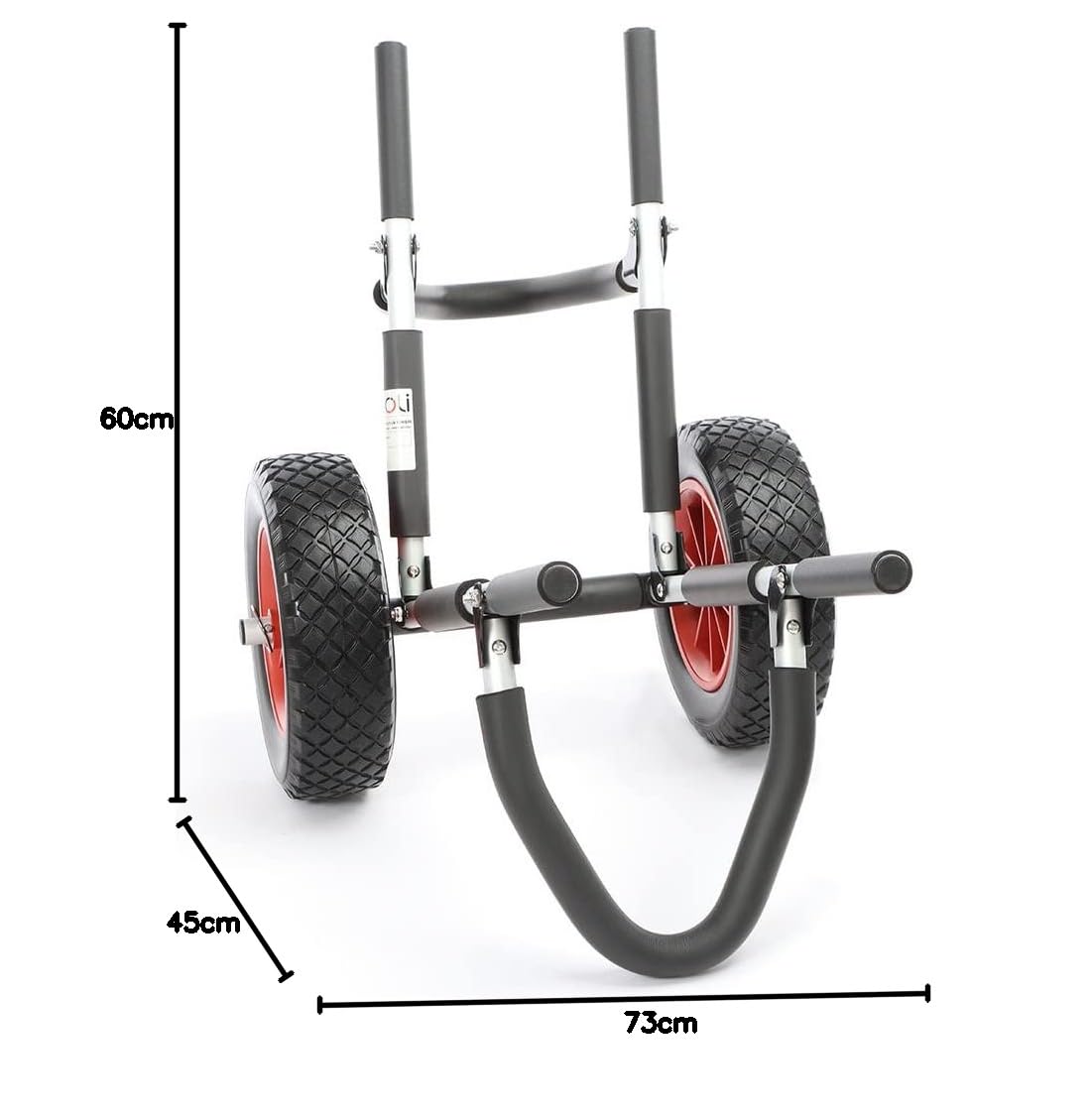 Carrello di Trasporto Tavole da Surf SUP Richiudibile Max 45 kg Pneumatici in PU