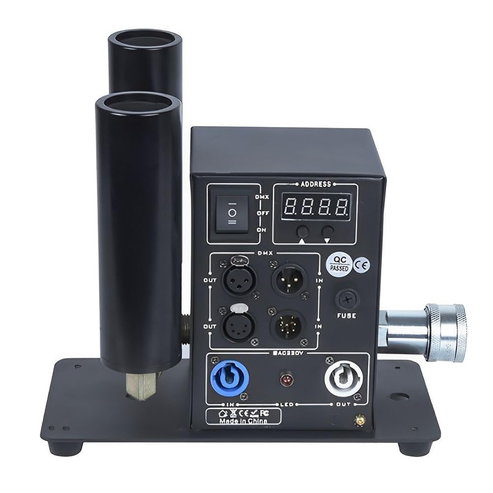 Doppelrohr CO2-Jet Machine Nebelmaschine,Professionelle Gas Nebelmaschine CO2 mit 6m-Schlauch,Einstellbarem Winkel und 5–6 m Strahlhöhe für DJ-Konzerte,Partys,Geburtstage und Hochzeiten