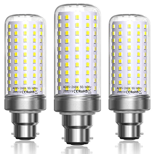 Luxvista B22 Bayonet LED Bulb, 25W Corn Light, 6000K Daylight White, 180W Incandescent Equivalent, 1800LM, Energy Saving