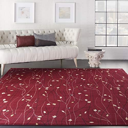 Nourison Grafix Modern Contemporary Area Rug, 710"X910", Red