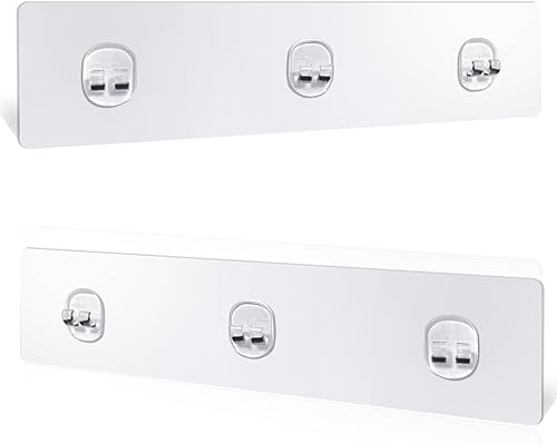 Miniatura 8 de Repuesto Adhesivo para Organizador de Ducha, Paquete de 4 Ganchos Adhesivos Fuertes para Ducha, Tiras Adhesivas Impermeables para Ducha, Sin 4